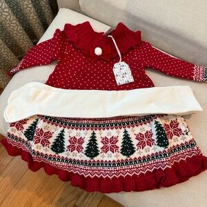 Festive Red and White Kids Matching Set